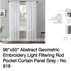 Curtains light filtering 96 x 50.